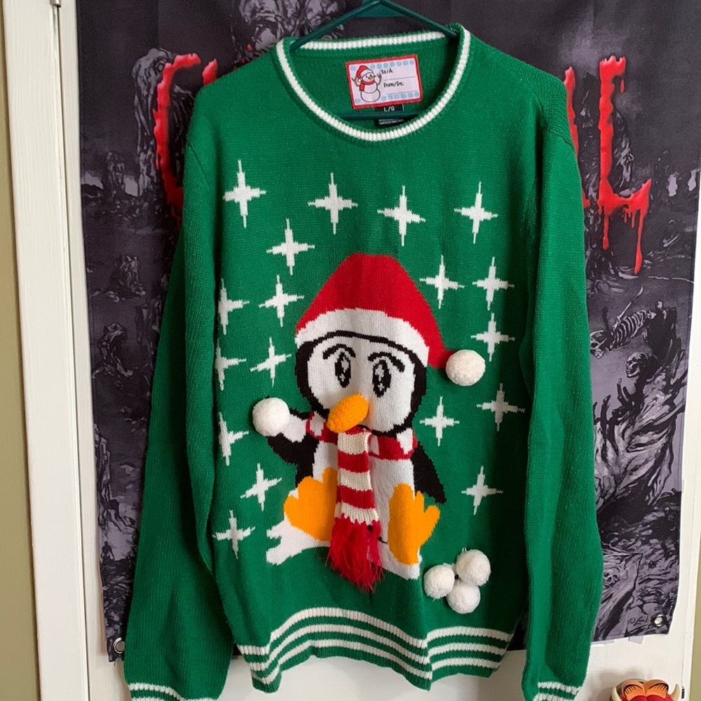 Ugly Knit Christmas Penguin Sweater | Stitches